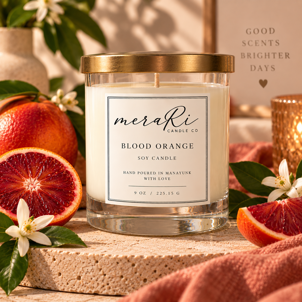 Blood Orange soy wax candle