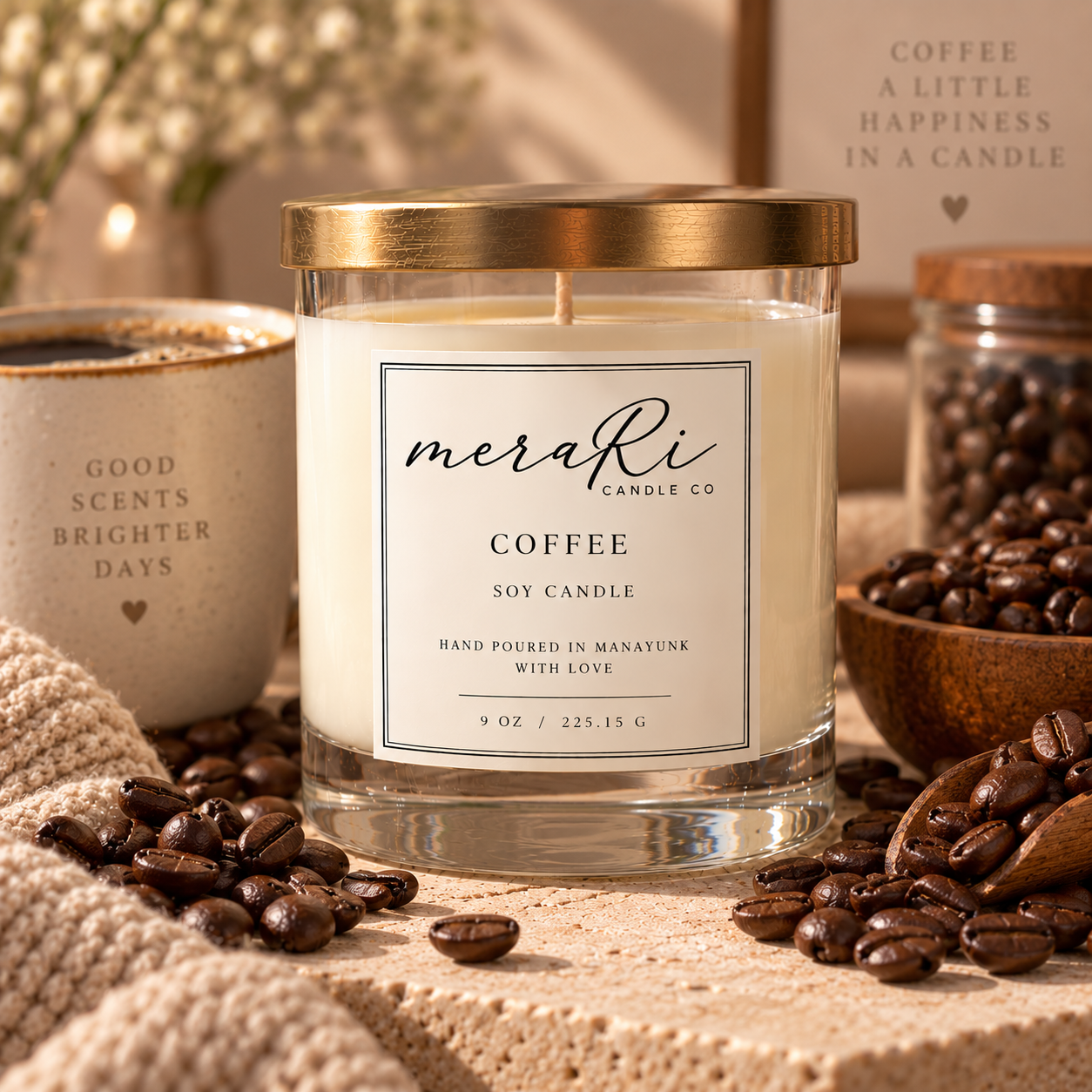 Coffee soy wax candle
