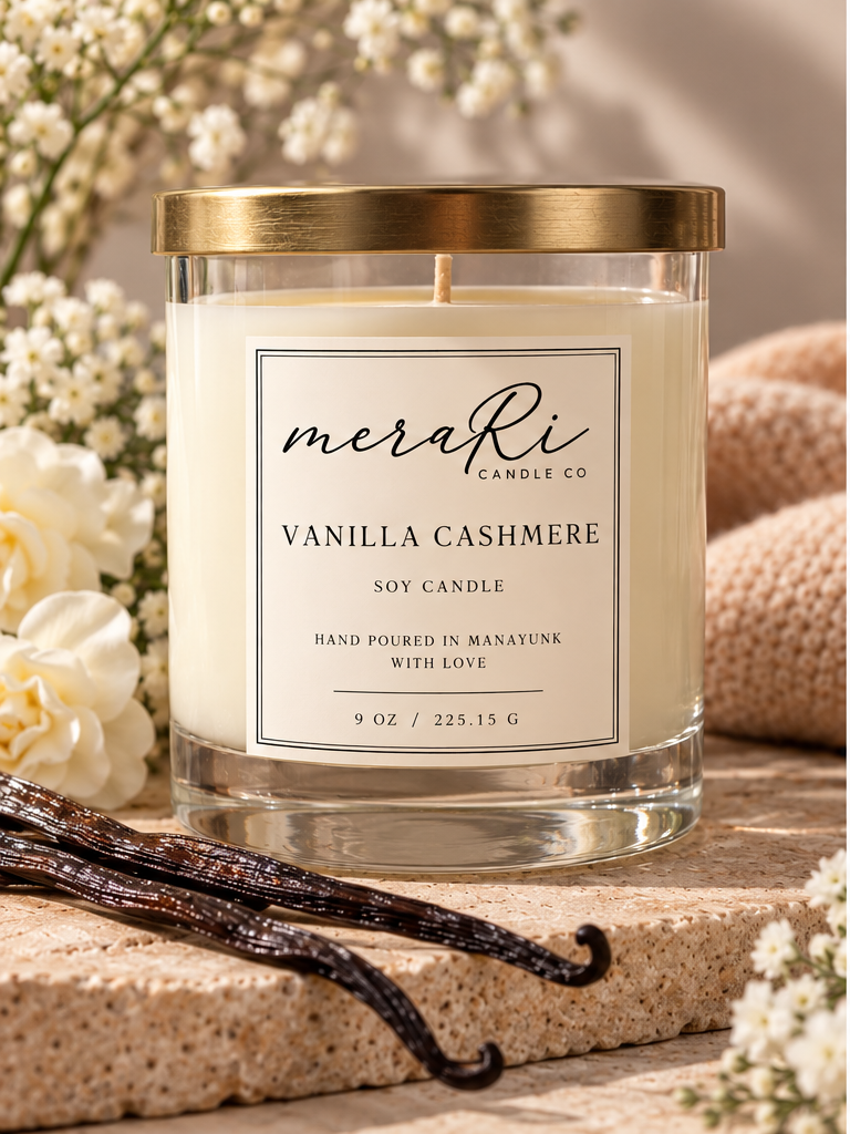 Vanilla Cashmere soy candle favor